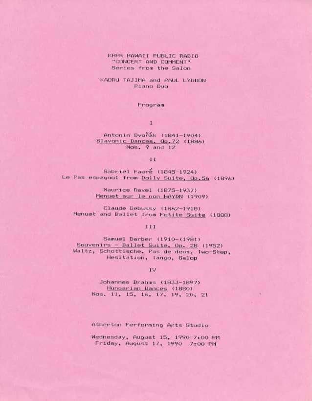 lyddon duo program