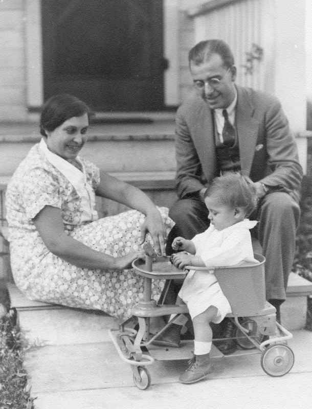 paul and his parents on his first birthday