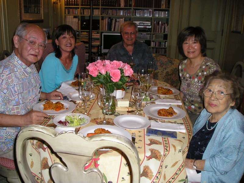lyddons having a dinner at home with guests