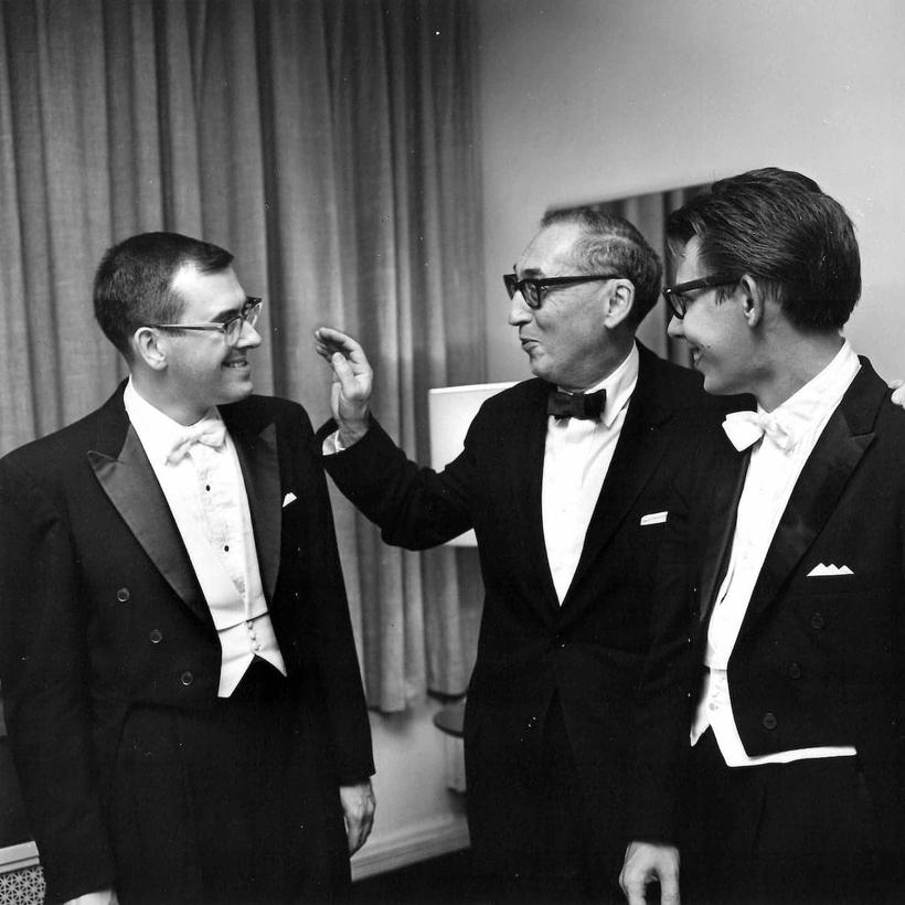 lyddon
            and treger with a promoter in carnegie hall 1965