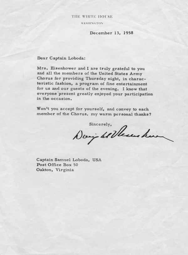 letter from president eisenhower
