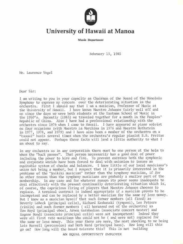 letter to vogel