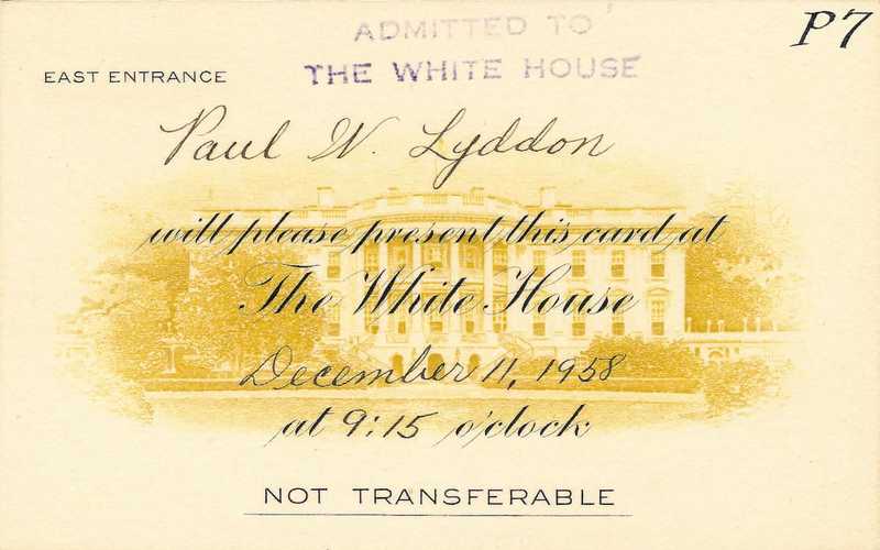 white
            house admission card